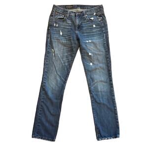 J Crew Distressed Broken In Boyfriend Jeans sz 24